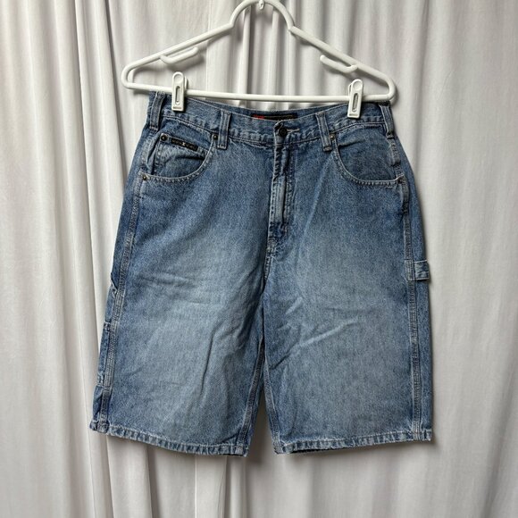Industrial Exchange Mens Blue Jean Carpenter Shorts Waist 30 Denim Vintage - Picture 1 of 6